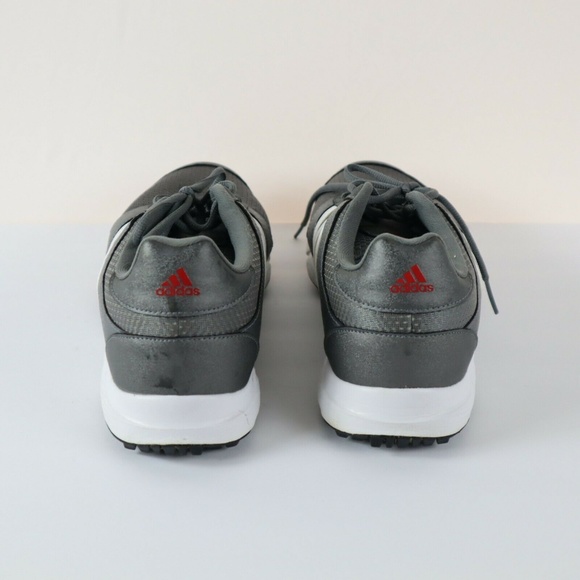 ADIDAS Men's Size 11 SILVER w WHITE STRIPES GOLF - Picture 7 of 8